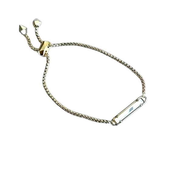 Kendra Scott Stan Bracelet Slate Cat's Eye Light Gold - Picture 6 of 11